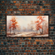 Cargar imagen en el visor de la galería, Fall Centerpiece Landscape Painting Canvas Print, Autumn Decor, Fall Centerpiece, Fall Home Decor, Fall Wall Decor, Seasonal Decor