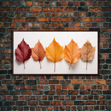Carregar imagem no visualizador da galeria, Autumn Leaves Photography Study, Framed Canvas Print, Fall Decor, Autumn Decor, Fall Centerpiece, Seasonal Art, Fall Centerpiece, Fall Art