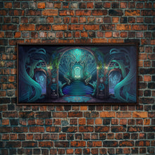 Cargar imagen en el visor de la galería, Fantasy wall art, canvas print, magical forest, fantasy landscape art, ready to hang wall art