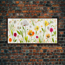 Load image into Gallery viewer, Botanical wall art, spring flowers, canvas print, dorm art for girls