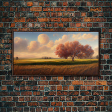 Carregar imagem no visualizador da galeria, A lone tree in a Texas field, Canvas print, Texan art, Prairies, fields and grass