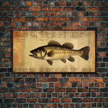 Load image into Gallery viewer, Fish Wall Decor, Animal Wall Art, Nature Wall Art, Minimalist Wall Decor, Panoramic Wall Decor, Canvas Print, Wall Art, Framed Canvas Art