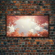 Carregar imagem no visualizador da galeria, Forest Art, Trees Wall Art, Autumn Art Print, Panoramic Art, Wall Art, Canvas Art, Landscape Art, Farmhouse Art, Dining Room Decor, RV Decor