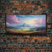 Load image into Gallery viewer, Beautiful Mountain Painting Canvas Print, Landscape Oil Painting, Minimalist Modern Art, Canvas Painting, Framed Mountain Art Print