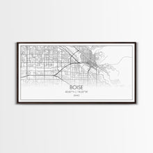Load image into Gallery viewer, Boise Street Map, Idaho Map, Map Print, Modern Art, Wall Art, Canvas Art, Friendship Gift, Minimalist Décor, Bar Cart Décor, Rustic Home Art