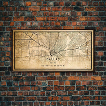Load image into Gallery viewer, Dallas Map Canvas Print, Texas Map Print, Texas Wall Art, Dallas Map Poster, US, USA Maps, Dallas Maps, Map Gifts, Large Framed Map Print