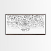 Cargar imagen en el visor de la galería, Charlotte Street Map, North Carolina Map, Map Print, Modern Art, Wall Art, Canvas Art, Wall Art Framed, Appreciation Gift, Couple Wall Art
