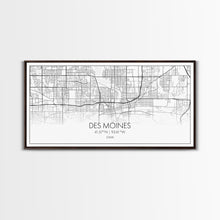 Load image into Gallery viewer, Des Moines Street Map, Iowa Map, Map Print, Minimalist Art, Wall Art, Canvas Art, Girls Bedroom Décor, Dorm Room Décor, Gift For Dad, Office