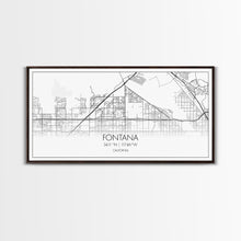 Carregar imagem no visualizador da galeria, Fontana Street Map, California Map, Map Art, Minimalist Art, Wall Art, Canvas Art, Gift For Couples, Game Room Prints, Above Bed Décor