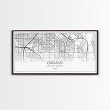 Load image into Gallery viewer, Garland City Map, Texas Map, Map Art, Minimalist Art, Wall Art, Canvas Art, Western Décor, Rustic Farmhouse Décor, Best Friend Gift, Office