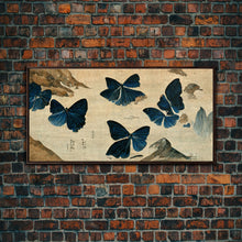 Load image into Gallery viewer, Butterfly canvas part, beautiful butterfly wall art, wall art for girls, living room art, guest room butterfly art