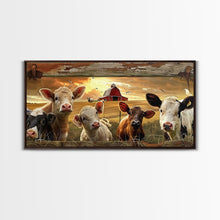 Carregar imagem no visualizador da galeria, Charming desert garden with blooming cacti and sunset, Framed Canvas Print, perfect for rustic farmhouse living room art