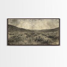 Carregar imagem no visualizador da galeria, Expansive Desert Landscape with Rolling Hills Framed Canvas Print for Farmhouse Bedroom Wall Art Rustic Home Decoration, Scenic Nature Scene