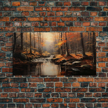 Carregar imagem no visualizador da galeria, Fall Centerpiece Landscape Painting Canvas Print, Autumn Decor, Fall Centerpiece, Fall Home Decor, Fall Wall Decor, Fall Home Decor