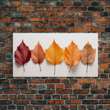 Carregar imagem no visualizador da galeria, Autumn Leaves Photography Study, Framed Canvas Print, Fall Decor, Autumn Decor, Fall Centerpiece, Seasonal Art, Fall Centerpiece, Fall Art