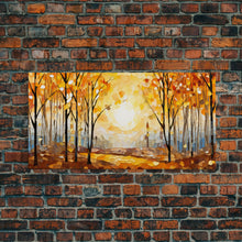 Load image into Gallery viewer, Beautiful Fall Decor Framed Canvas Print, Autumn Decor, Fall Wall Art, Above Mantle Wall Art, Art For Mantle Wall Art