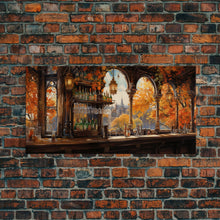 Load image into Gallery viewer, Bar Wall Art, Fall Wall Art, Unique Wall Decor, Canvas Print, Wall Hanging, Panoramic Art, Kitchen Wall Decor, Gift For Men, Wall Art Prints