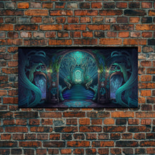 Cargar imagen en el visor de la galería, Fantasy wall art, canvas print, magical forest, fantasy landscape art, ready to hang wall art