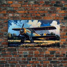 Carregar imagem no visualizador da galeria, Aeroplane Art, Antique Airplane Painting Canvas Print, Framed Canvas Art, Above Sofa Art, Gift for RC Plane Pilot, Airplane Art