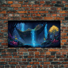 Load image into Gallery viewer, Enchanted Forest Painting, Fantasy Art, Fairy House, Fantasy, Woodland Decor, Woods, Forest, Fairy Forest