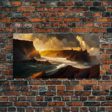 Load image into Gallery viewer, Cliffs and the sea, canvas print, ocean wall art