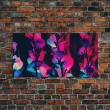 Carregar imagem no visualizador da galeria, Abstract Flowers Wall Decor, Floral Wall Art, Nature Print, Panoramic Wall Decor, Canvas Print, Wall Art, Framed Canvas Art