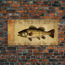 Load image into Gallery viewer, Fish Wall Decor, Animal Wall Art, Nature Wall Art, Minimalist Wall Decor, Panoramic Wall Decor, Canvas Print, Wall Art, Framed Canvas Art