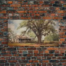 Carregar imagem no visualizador da galeria, Abandoned House Wall Decor, Rural Wall Decor, Old Farm House Wall Decor, Panoramic Wall Decor, Canvas Print, Wall Art, Framed Canvas Art