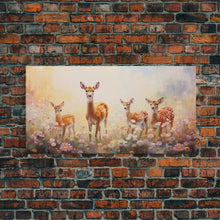 Load image into Gallery viewer, Deer Wall Art, Deer Art Print, Animal Wall Art, Panoramic Art, Wall Art, Canvas Art, Landscape Art, Southern Wall Art, Farmhouse Wall Decor