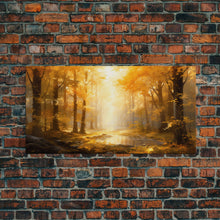 Cargar imagen en el visor de la galería, Fall Wall Decor, Forest Wall Art, Trees Art Print, Panoramic Art, Wall Art, Canvas Art, Landscape Art Print, Above Bed Décor, Farmhouse Art