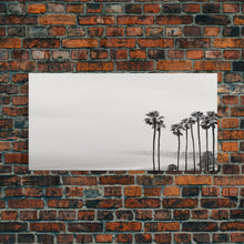 Load image into Gallery viewer, Black And White Miami Rain Storm, Framed Canvas Print, Liminal Art, Liminal Spaces, Framed Wall Art, Office Decor, Dark Moody Art