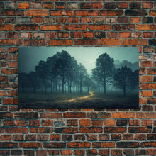 Carregar imagem no visualizador da galeria, Gloomy Spooky Forest, ready to hang canvas print wall art, Lakehouse Cabin Wall Decor
