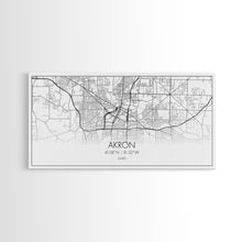 Carregar imagem no visualizador da galeria, Akron Street Map, Ohio Map, Map Print, Modern Art, Wall Art, Canvas Print, Wall Hanging, Office Wall Décor, Couples Gift, City Map Canvas