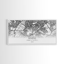 Load image into Gallery viewer, Athens Street Map, Greece Map, Map Print, Modern Art, Wall Art, Canvas Print, Preppy Room Décor, Coffee Bar Décor, Graduation Gifts, Office