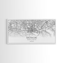Carregar imagem no visualizador da galeria, Baltimore Street Map, Maryland Map, Map Print, Modern Art, Wall Art, Canvas Print, Home Office Wall Art, Non Binary Gifts, Camper Décor
