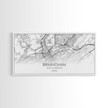 Load image into Gallery viewer, Birmingham Street Map, Alabama Map, Map Print, Modern Art, Wall Art, Canvas Print, Hometown Gifts, Entryway Décor, Farmhouse Wall Art