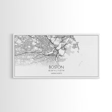 Load image into Gallery viewer, Boston Street Map, Massachusetts Map, Map Print, Modern Art, Wall Art, Canvas Art, Newlywed Gift, Gift For Parents, Farmhouse Wall Décor