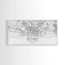 Cargar imagen en el visor de la galería, Bucharest Street Map, Romania Map, Map Print, Modern Art, Wall Art, Canvas Art, Trendy Room Décor, Thank You Gift, Wall Décor Bedroom