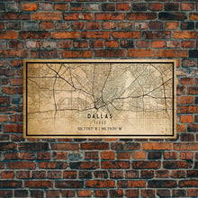 Load image into Gallery viewer, Dallas Map Canvas Print, Texas Map Print, Texas Wall Art, Dallas Map Poster, US, USA Maps, Dallas Maps, Map Gifts, Large Framed Map Print