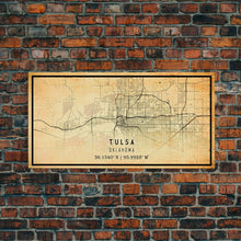 Load image into Gallery viewer, Tulsa Map Art - Oklahoma - Custom Tulsa City Streets Map Print - University of Tulsa - Home Office Decor Tulsa Map Decor Oklahoma Wall Art
