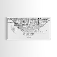 Cargar imagen en el visor de la galería, Chula Vista Street Map, California Map, Map Print, Modern Art, Wall Art, Canvas Art, Laundry Room Décor, Homeschool Wall Art, Over Bed Art