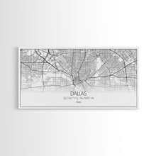 Load image into Gallery viewer, Dallas Street Map, Texas Map, Map Print, Minimalist Art, Wall Art, Canvas Art, Patriotic Décor, Boys Room Décor, Tiny House Gift, Home Décor