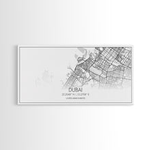 Load image into Gallery viewer, Dubai Street Map, United Arab Emirates Map, Map Print, Minimalist Art, Wall Art, Canvas Art, Cabin Wall Art, Gift For Traveler, Room Décor