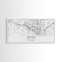 Load image into Gallery viewer, Durham Street Map, North Carolina Map, Map Art, Minimalist Art, Wall Art, Canvas Art, Trendy Room Décor, Bar Room Décor, Teacher Gift