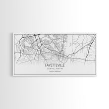 Load image into Gallery viewer, Fayetteville Street Map, North Carolina Map, Map Art, Minimalist Art, Wall Art, Canvas Art, Gift For Parents, Girls Room Décor, Cabin Décor