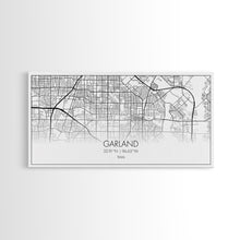Load image into Gallery viewer, Garland City Map, Texas Map, Map Art, Minimalist Art, Wall Art, Canvas Art, Western Décor, Rustic Farmhouse Décor, Best Friend Gift, Office