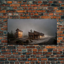 Carregar imagem no visualizador da galeria, Abandoned Rustic, Western theme canvas art, ghost town canvas print, wild west saloon art, man cave wall art, living room art, Cowboys