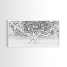 Load image into Gallery viewer, Seoul City Map, South Korea Art, Map Print, Modern Wall Art, Wall Art, Canvas Art, Thank You Gift, College Dorm Décor, Panoramic Art
