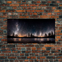 Carregar imagem no visualizador da galeria, Canvas Wall Art Landscape Mountains Nature Painting Prints Minimalist Modern Home Artwork Decoration Night Sky With Stars