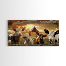 Carregar imagem no visualizador da galeria, Charming desert garden with blooming cacti and sunset, Framed Canvas Print, perfect for rustic farmhouse living room art